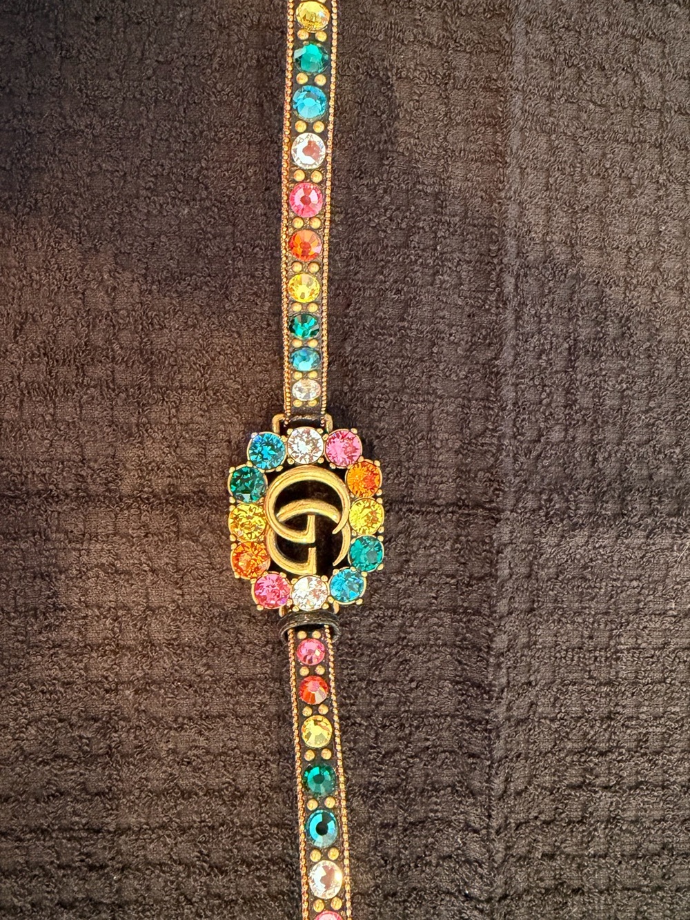 Gucci Multicolor Crystal GG Chocker - Women fits 12-15’